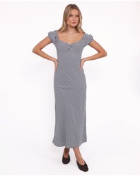 Petal & Pup - Miriam Midi Dress - Black Gingham