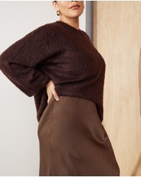 Atmos&Here Curvy - Nya Slip Maxi Skirt