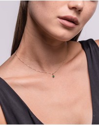 Luna Rae - Solid Gold - Emerald Necklace