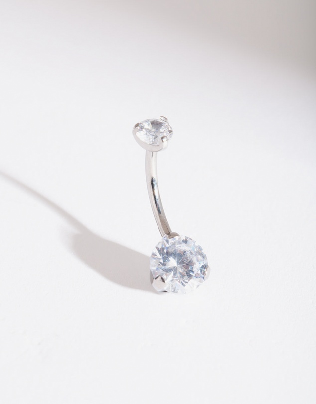 Lovisa - Titanium Classic Diamante Belly Bar