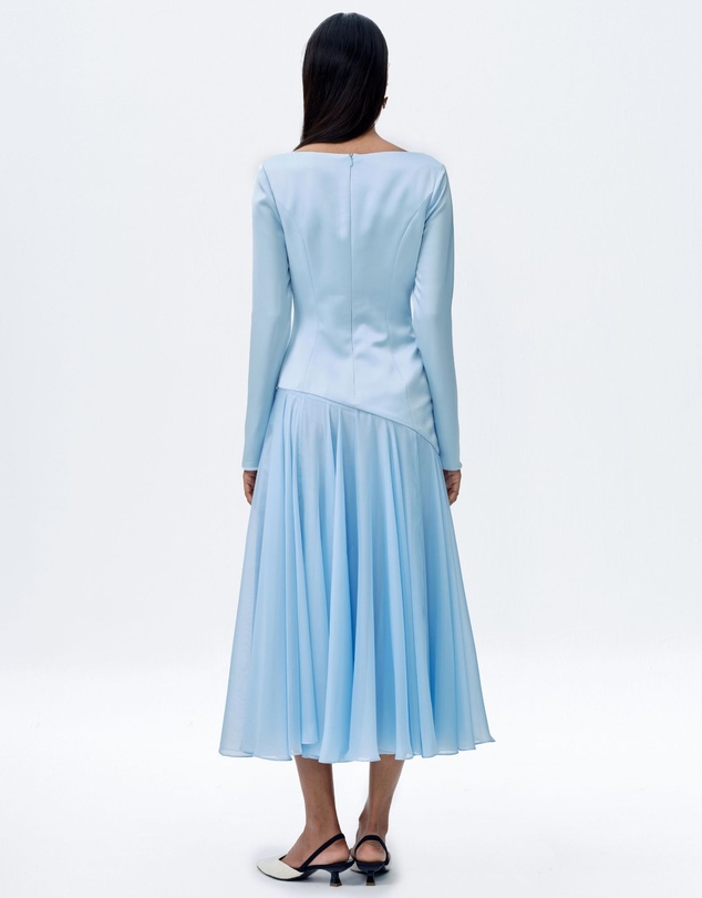 JUSTIN TONG - Selene Contrast Midi Dress