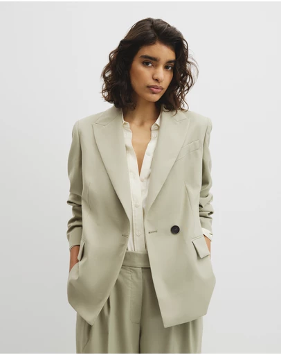 Country Road - Wool Blend Wrap Blazer
