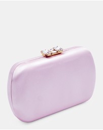 Morgan & Taylor - Posey Satin Clutch in Pink