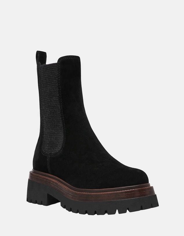 Steve Madden - Blitzen Black Suede Booties