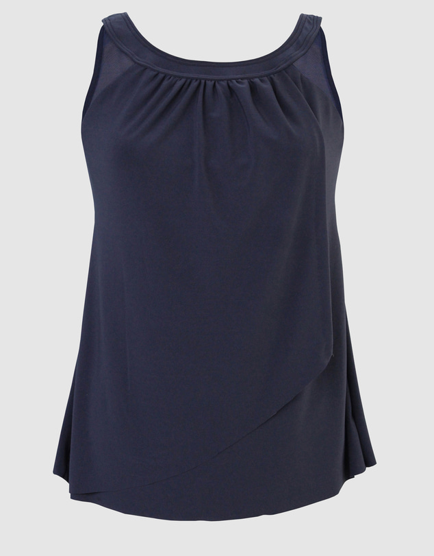 Miraclesuit Swimwear  - Illusionists Ursula High Neck Underwired Plus Size Tankini Top