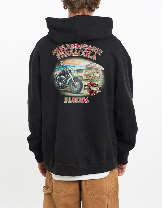 Vintage by The Real Deal - Pre Loved - Vintage Harley Davidson Pensacola Florida Hooded Sweatshirt