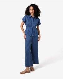 Forcast - Ami Linen Elastic Back Pants