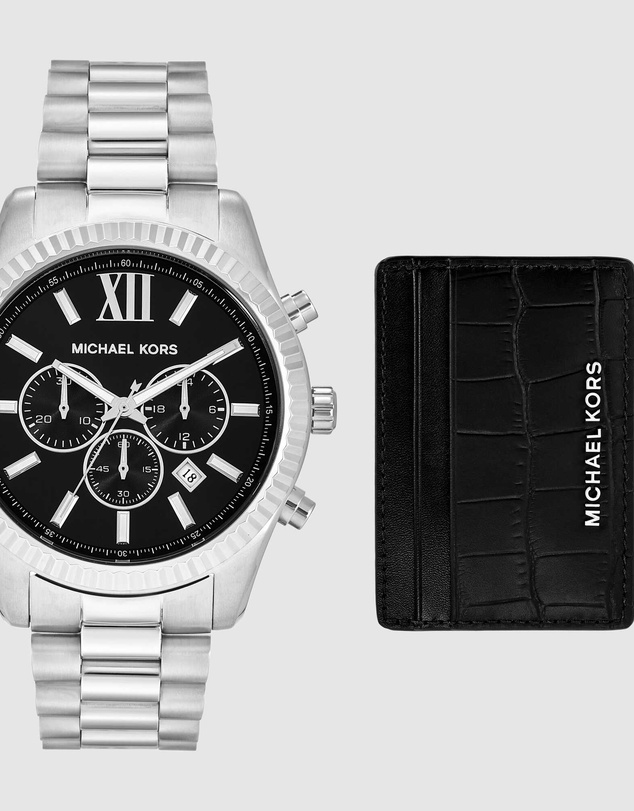 Michael Kors - Lexington Silver Tone Chronograph Watch