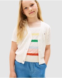 Tommy Hilfiger - Crochet Short Sleeve Cardigan - Kids