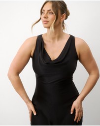 Six Stories - Cowl Front Satin Bridesmaid Dress