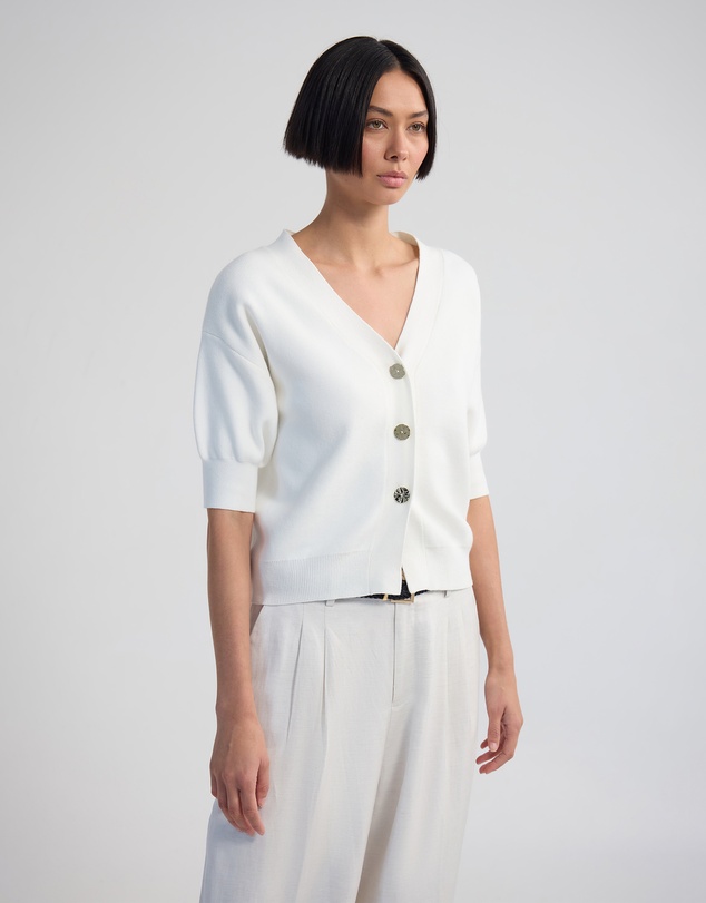 Oxford - Monica Puffer Sleeve Cardigan