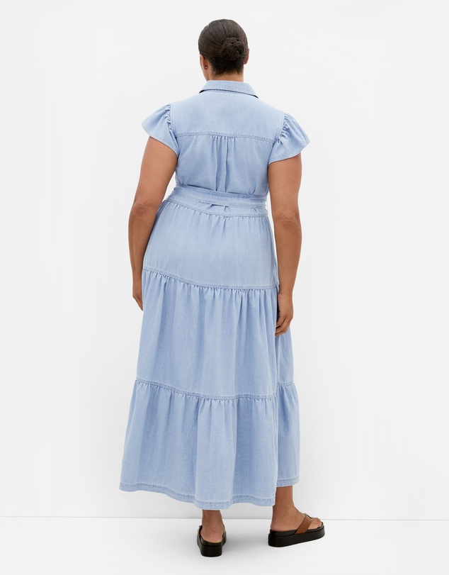 City Chic - Plus size Kelise Denim Maxi Dress - light wash