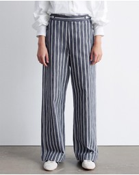 & Other Stories - Striped Cotton Trousers