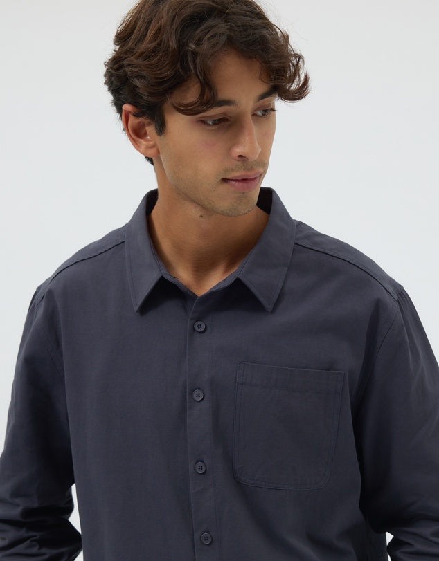 AERE - Boxy Fit Cotton Overshirt