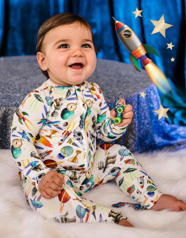 Fleur Harris - 'Outer Space' Timeless Coverall in Cloud White