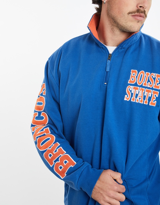 Vintage by The Real Deal - Pre Loved - Vintage Boise State Broncos Quarter Zip Sweatshirt
