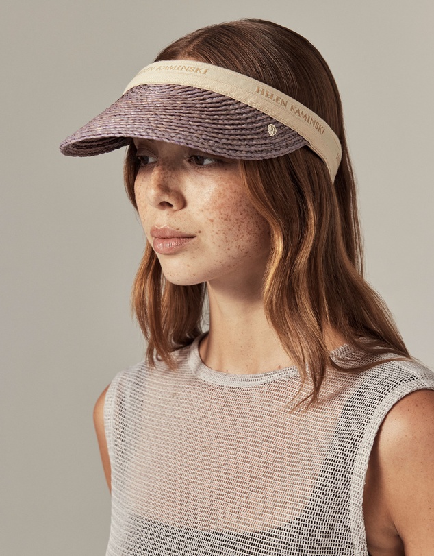 Helen Kaminski - Bianca 8 Raffia Logo Visor