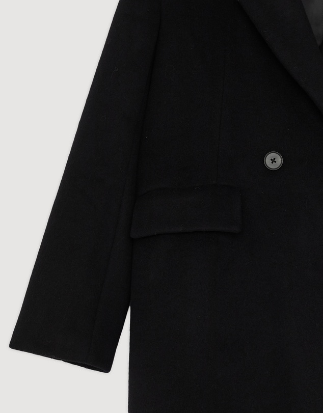 Revibe - Repaired Minima Esenciales Maren Brushed Wool Long Coat - AU 12