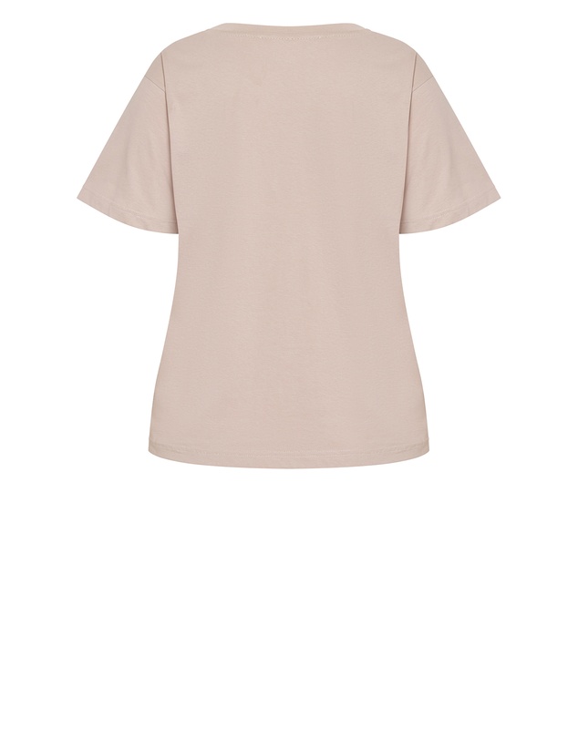 City Chic - Plus size Oversized Crew Neck Tee - latte