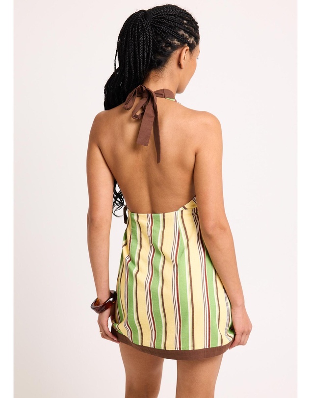 Subtitled - Avalon Halter Wrap Mini Dress