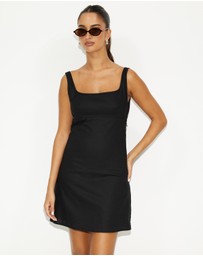 Dazie - Main Character Linen Blend Mini Dress