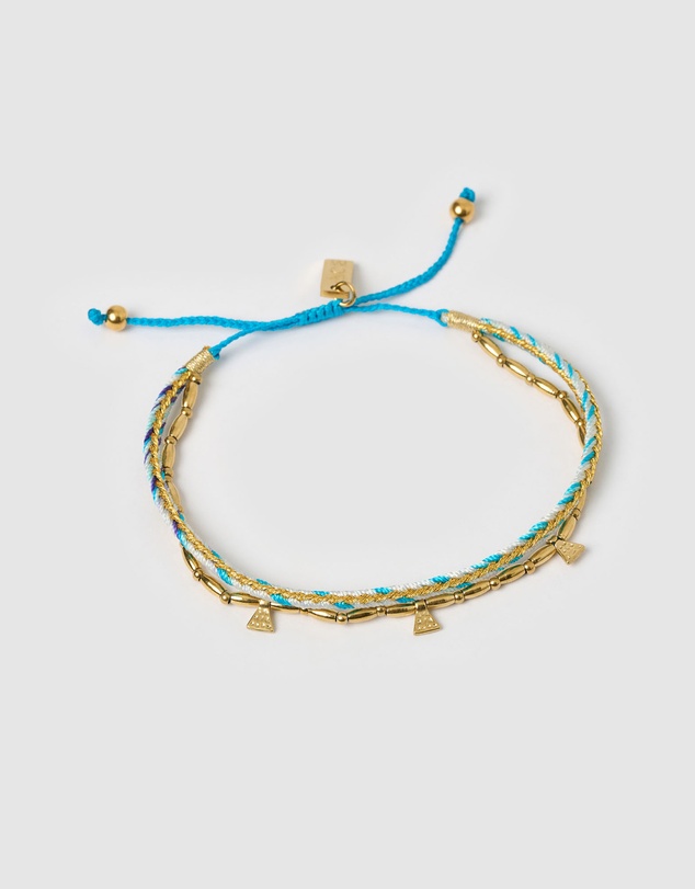 Arms Of Eve - Bennie Gold Bracelet - Sky