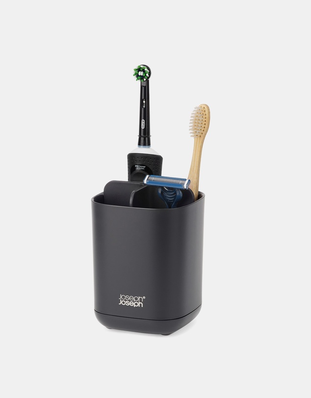 Joseph Joseph - EasyStore™ Toothbrush Caddy with Matt Black Finish