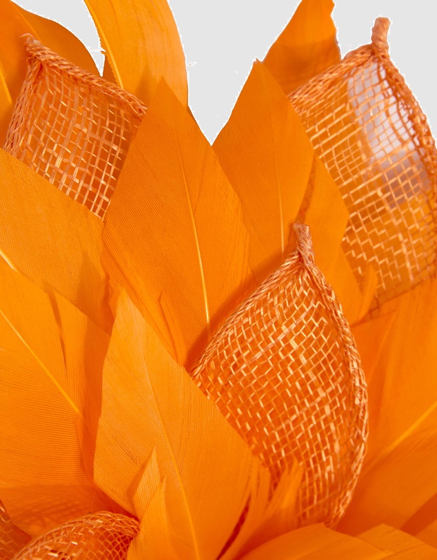 Max Alexander - Modern Flower Orange Racing Fascinator