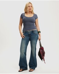 Cotton On - Low Rise Bootcut Jeans