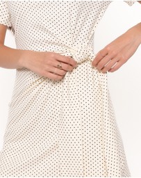 Petal & Pup - Sonia Mini Dress - White Polka Dot