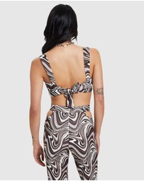 Neon Hart - Tammy Swirl Print Tie Back Bodice