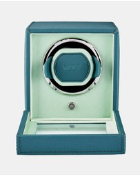 Wolf - WOLF Cub Seltzer Single Watch Winder with Cover Teal/Mint