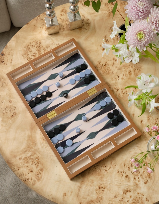 Printworks - Printworks Lacquered Backgammon-Blue