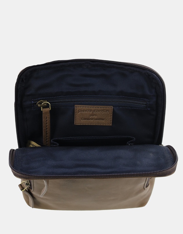 Pierre Cardin - Pierre Cardin Men's Leather Casual Crossbody Bag