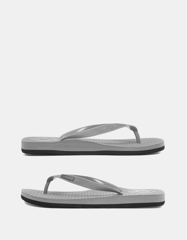 Boomerangz Footwear - Men's Grey/Black Thongs with arch support and 2 x interchangeable straps