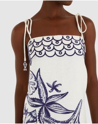 Farm Rio - Coast Stars Off-White Mini Dress