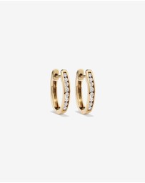 Michael Hill - Huggie Earrings with 0.25 Carat TW of Diamonds in 10kt Yellow Gold