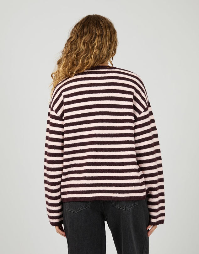 All About Eve - Flossie Stripe Knit Wine