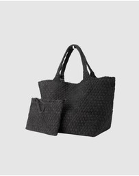 Chuchka - Woven Neoprene X-Large Tote - Black Denim