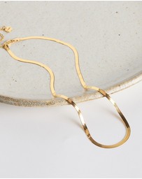 Najo - Herringbone Yellow Gold Necklace 
