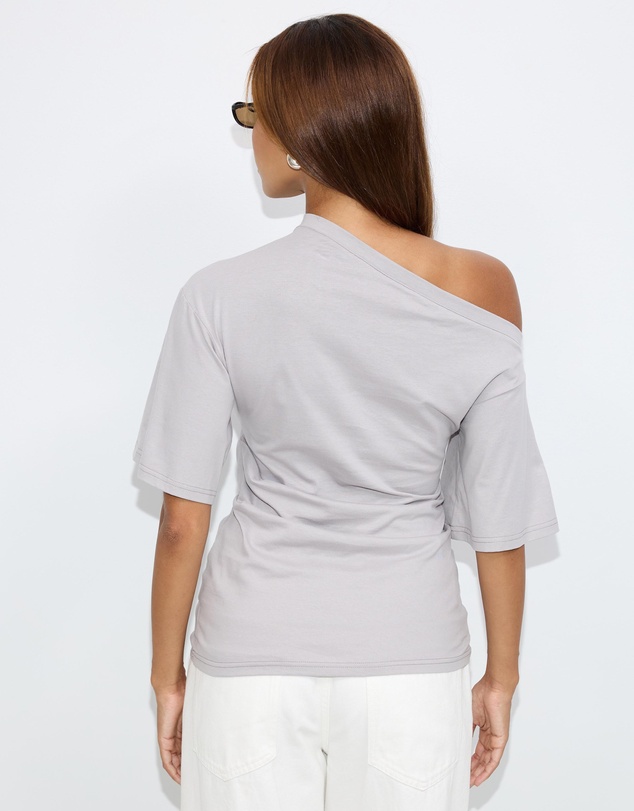 Dazie - Hazel Ruched Jersey Short Sleeve Top