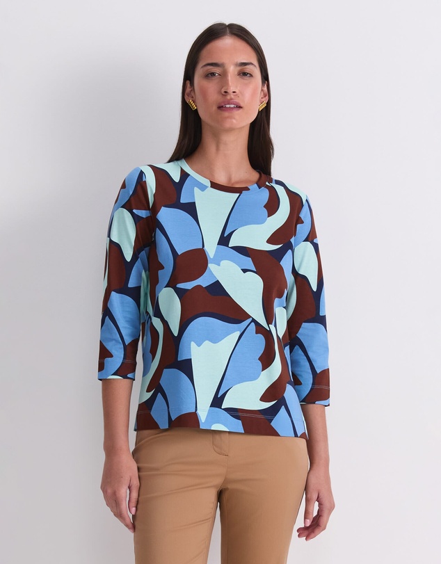 Sportscraft - Wave Print Half Sleeve Mercerised Tee