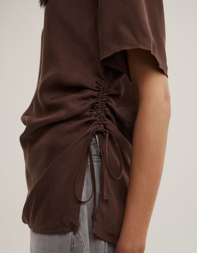 Witchery - Ruched Woven T-shirt