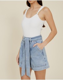 The Fated - Panel Short With Waist Tie