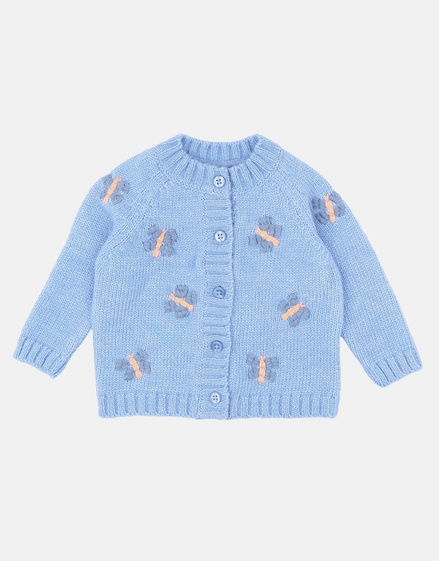 Fox & Finch - Wild Garden Hand Embroidered Cardigan - Babies