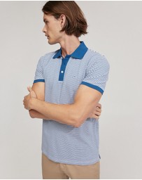 Oxford - Mack Cotton Pique Striped Polo