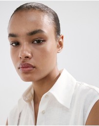 M.N.G - Linen Shirt Dress with Bow
