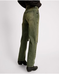 ONE TEASPOON - Black Khaki Awesome Baggies High Waist Straight Leg Jeans