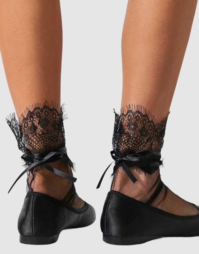 High Heel Jungle - Tied Up Lace Socks