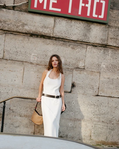 FRIEND of AUDREY - The Raw Edge Halter Dress